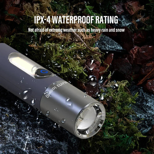 Rechargeable Flashlight, USB C High Lumens Zoomable Small LED