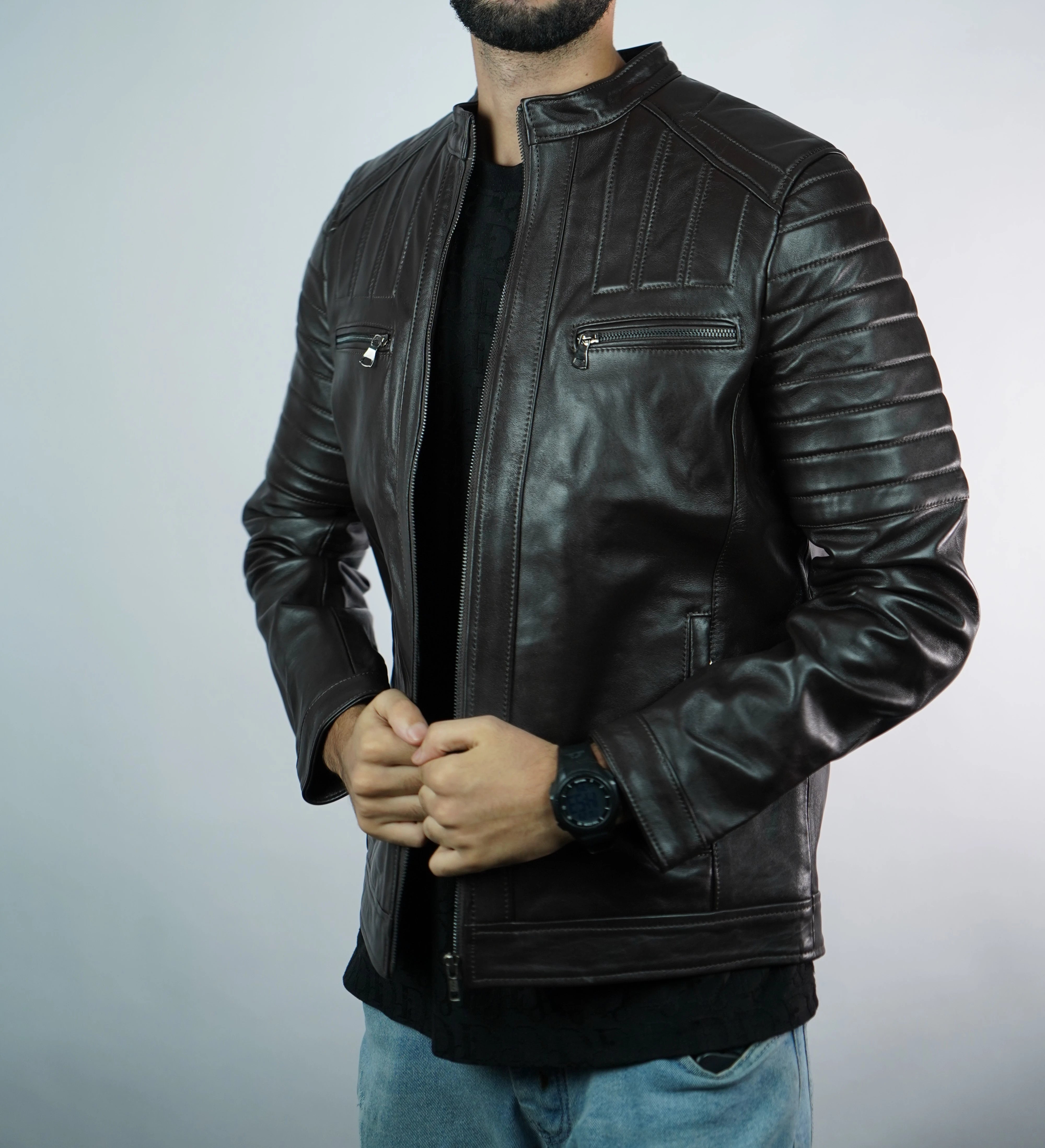 Men’s Leather Jacket – Origin Brown