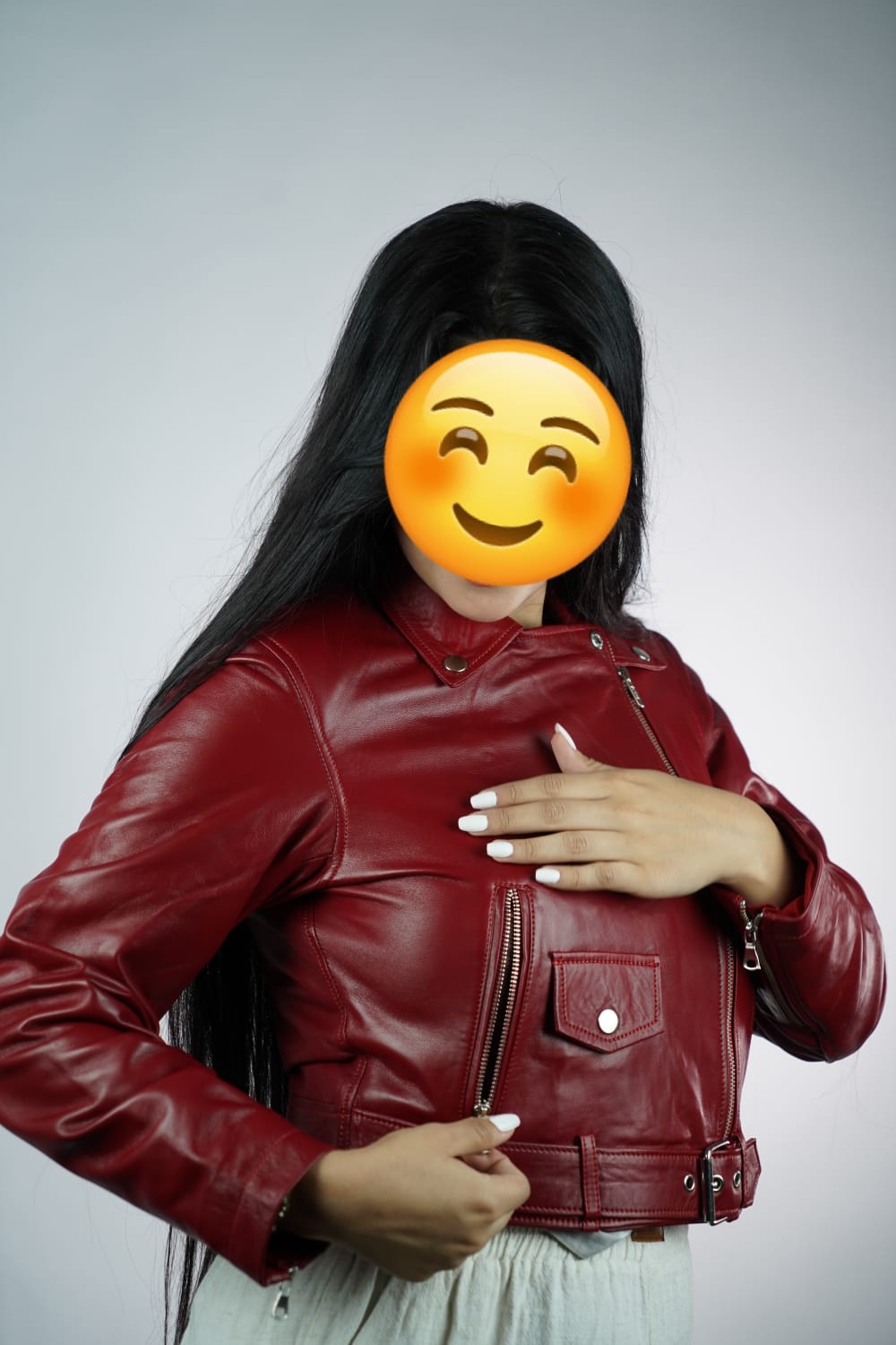 جاكيط كوير أصلية، مصنوعة يدويًا من الجلد الطبيعي %100